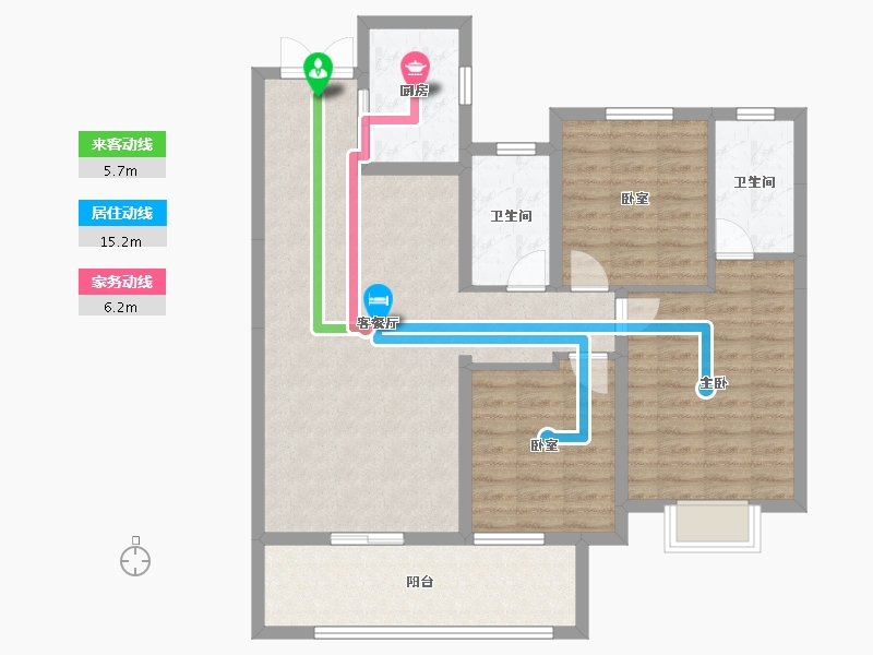 湖北省-黄冈市-铁投·书香林语-100.05-户型库-动静线