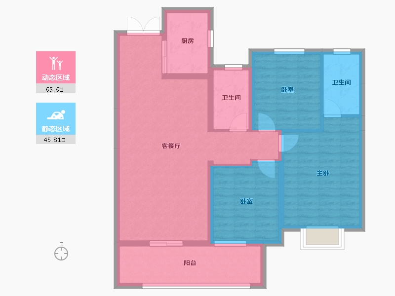 湖北省-黄冈市-铁投·书香林语-100.05-户型库-动静分区