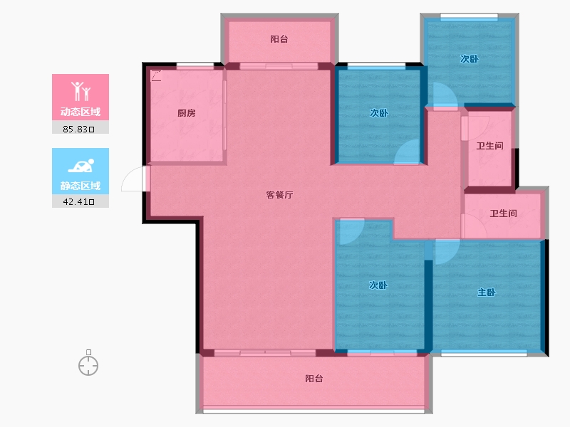 广东省-汕头市-龙光逸景阳光嘉府-116.05-户型库-动静分区