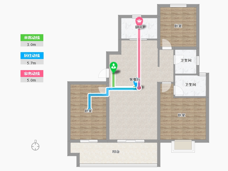 河南省-开封市-兰考仟禧华府-103.20-户型库-动静线