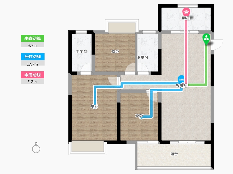 江苏省-淮安市-京师学院里-97.15-户型库-动静线