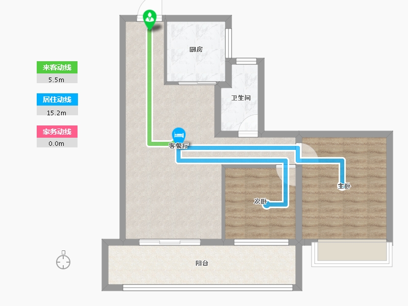 贵州省-黔南布依族苗族自治州-麒龙滨江悦府-73.81-户型库-动静线