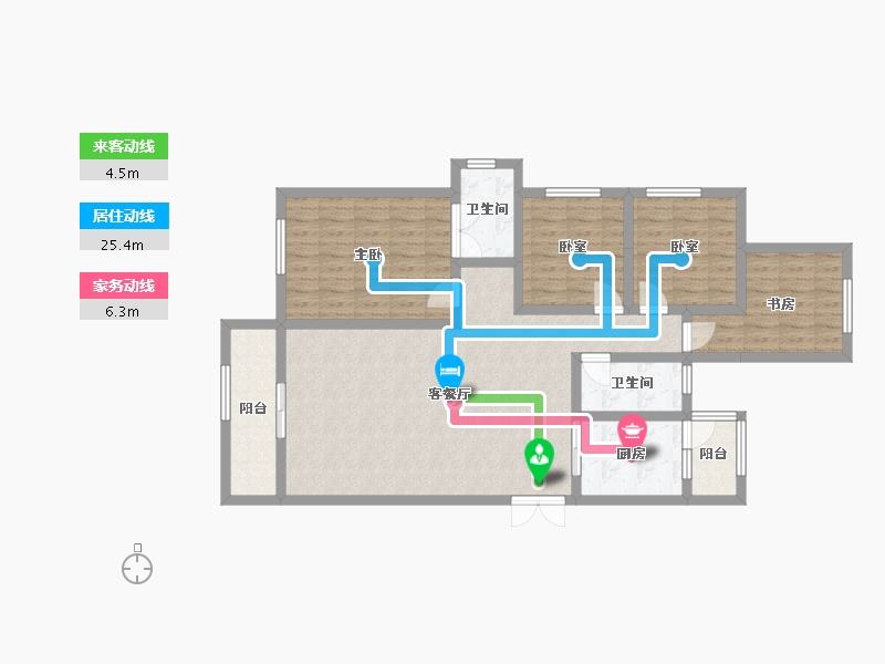 贵州省-黔西南布依族苗族自治州-富康国际生态城-107.00-户型库-动静线