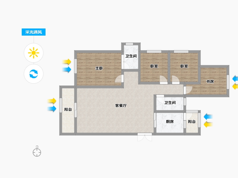 贵州省-黔西南布依族苗族自治州-富康国际生态城-107.00-户型库-采光通风