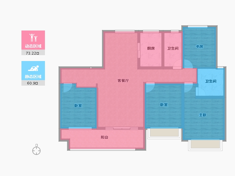 陕西省-渭南市-汇邦·开元府-119.38-户型库-动静分区