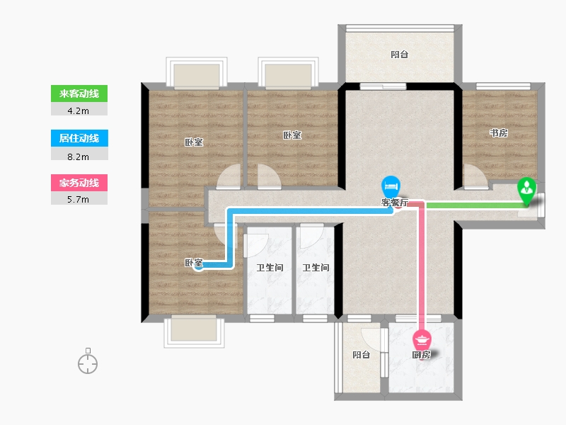 广东省-湛江市-科恒荟景湾-94.77-户型库-动静线