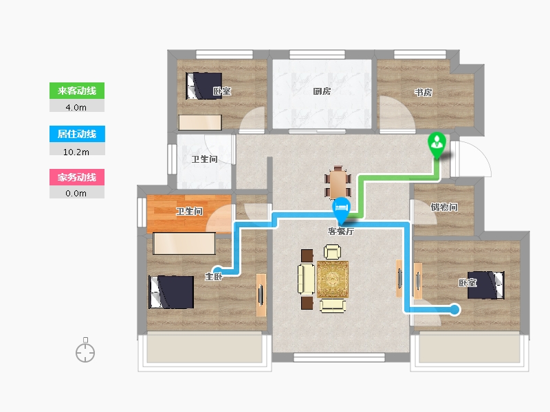 浙江省-湖州市-奥园依山府-60.92-户型库-动静线