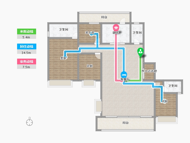 湖南省-衡阳市-保利阅江台-182.69-户型库-动静线