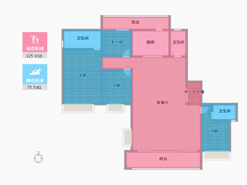 湖南省-衡阳市-保利阅江台-182.69-户型库-动静分区