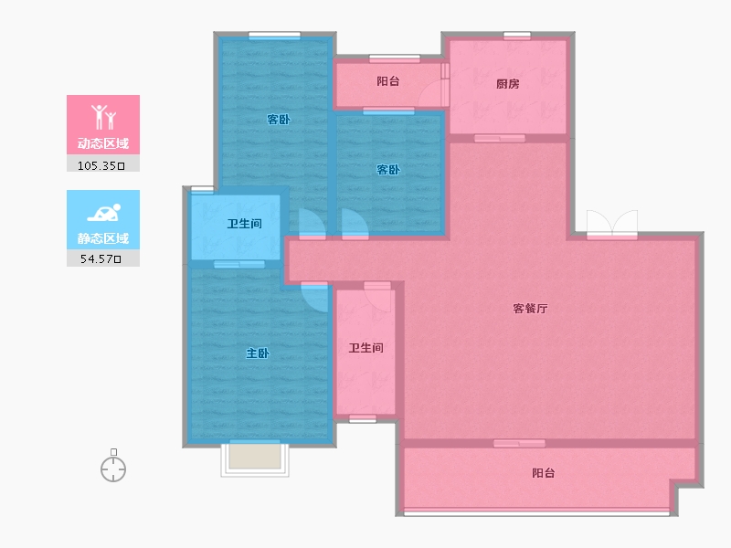 贵州省-黔西南布依族苗族自治州-富康文化城花月半岛-144.01-户型库-动静分区