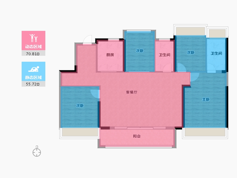 江苏省-淮安市-建发水利天玺湾·雅苑-115.09-户型库-动静分区