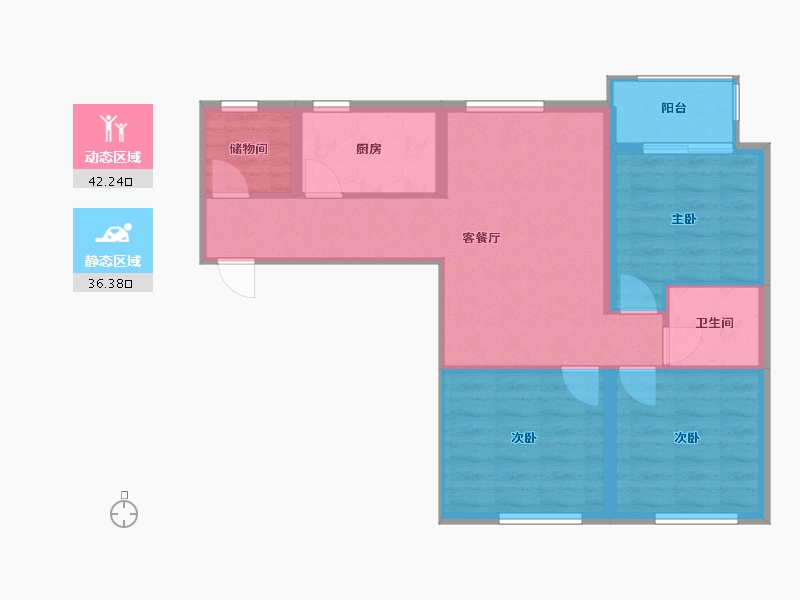 北京-北京市-望坛新苑-80.20-户型库-动静分区