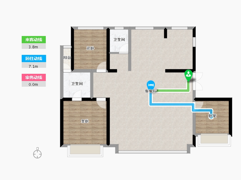 内蒙古自治区-鄂尔多斯市-熙湖明珠-109.32-户型库-动静线