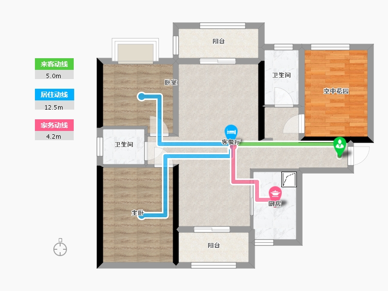 广东省-肇庆市-海缙蓝湾-85.00-户型库-动静线