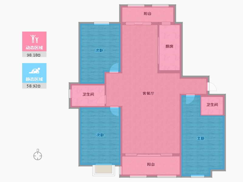 山东省-济宁市-崇文和悦-142.70-户型库-动静分区