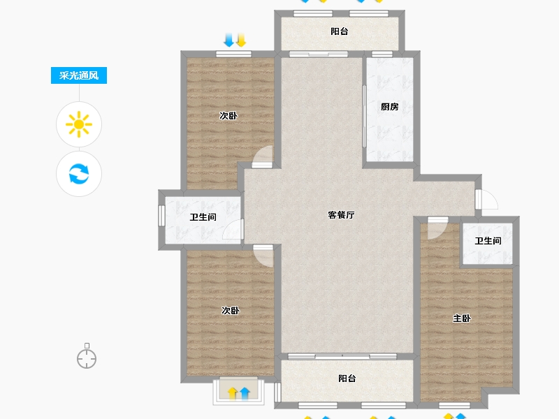 山东省-济宁市-崇文和悦-142.70-户型库-采光通风