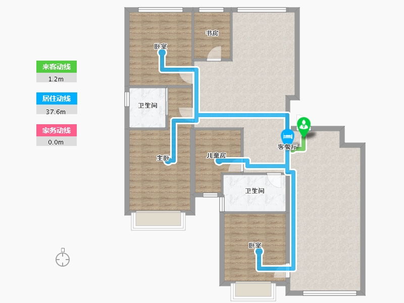 内蒙古自治区-鄂尔多斯市-学府名苑-136.19-户型库-动静线