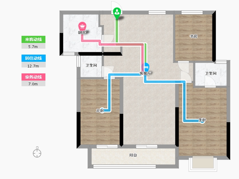 湖北省-荆州市-银湖国际-102.00-户型库-动静线