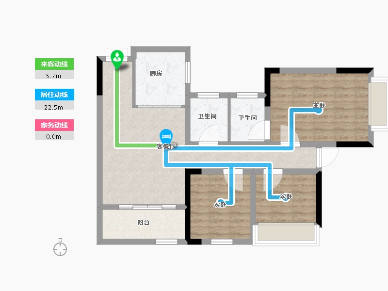 四川省-巴中市-云城书香美邸-74.21-户型库-动静线