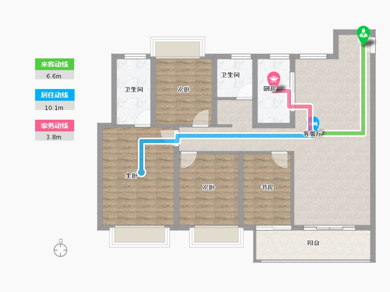 江苏省-淮安市-淮安富康城-109.86-户型库-动静线