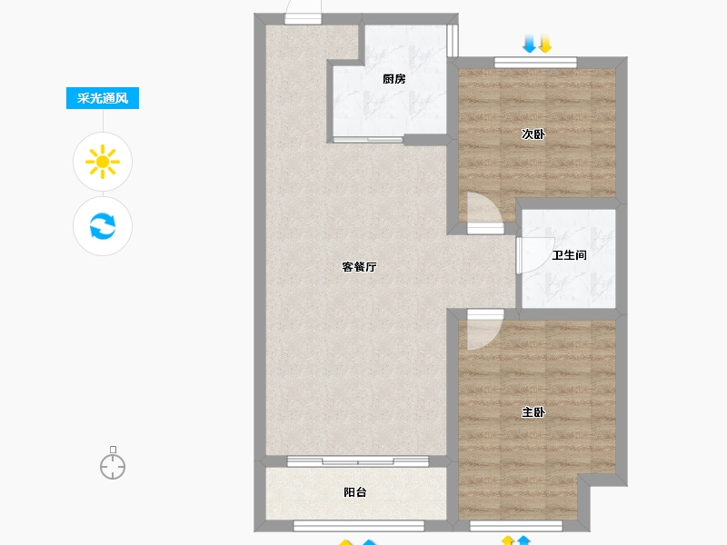 河北省-廊坊市-嘉都TIME-71.21-户型库-采光通风