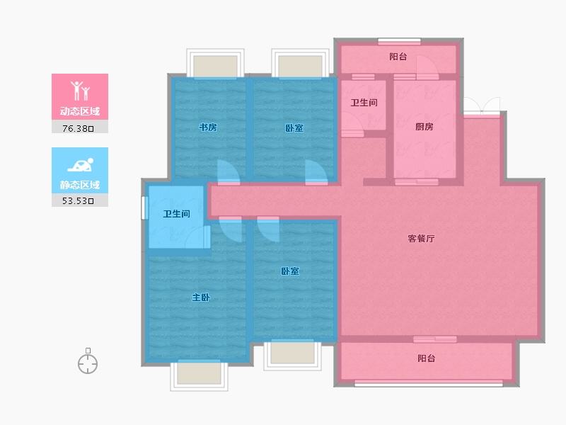 贵州省-黔西南布依族苗族自治州-将台营公园-114.26-户型库-动静分区