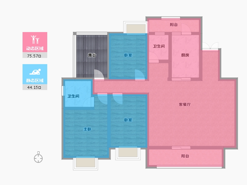 贵州省-黔西南布依族苗族自治州-将台营公园-113.99-户型库-动静分区