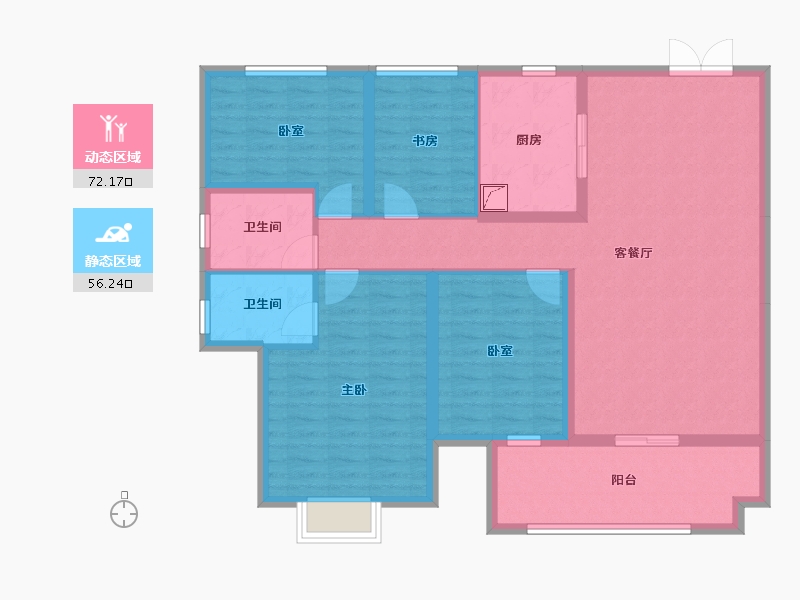 湖北省-黄冈市-铁投·书香林语-115.23-户型库-动静分区