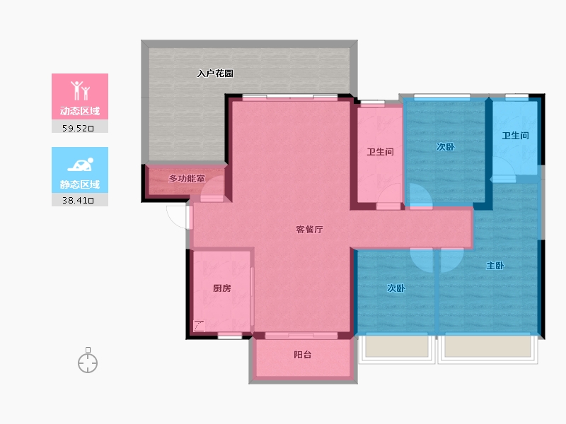 广东省-汕头市-龙光逸景阳光嘉府-104.38-户型库-动静分区