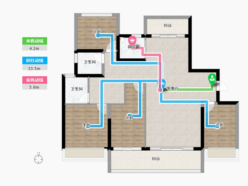 广东省-汕头市-龙光逸景阳光嘉府-121.45-户型库-动静线