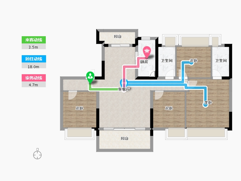 广东省-梅州市-大埔碧桂园珑悦-102.66-户型库-动静线