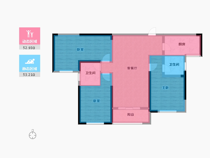 湖南省-株洲市-青龙湾-94.53-户型库-动静分区