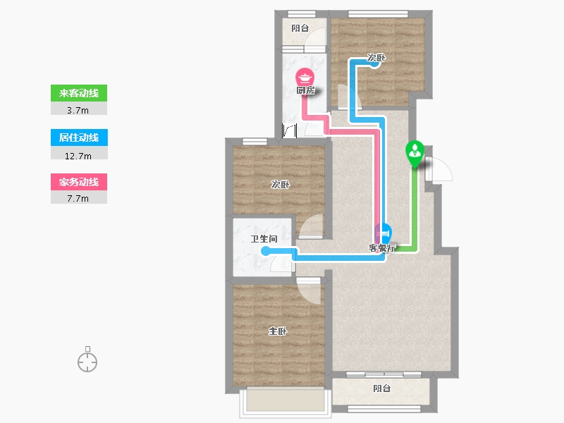 河北省-廊坊市-中远·泷玺臺-77.60-户型库-动静线