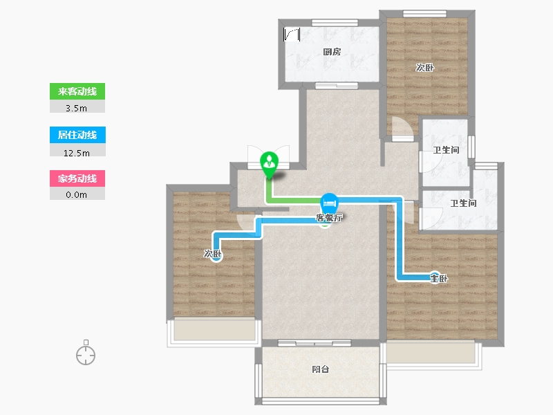 河南省-安阳市-建业花园里-100.00-户型库-动静线