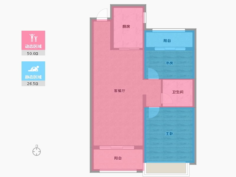 河北省-廊坊市-壹泰·金都府-68.41-户型库-动静分区