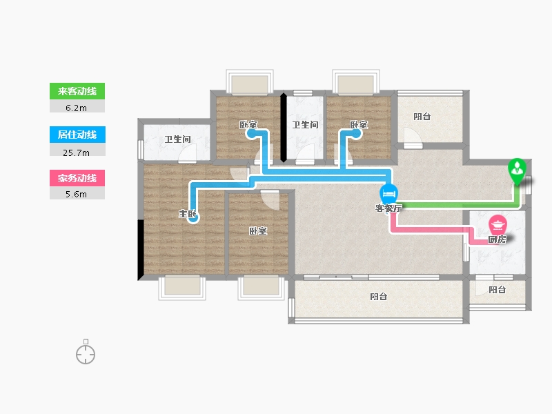 广东省-湛江市-方圆雅颂御府-115.20-户型库-动静线