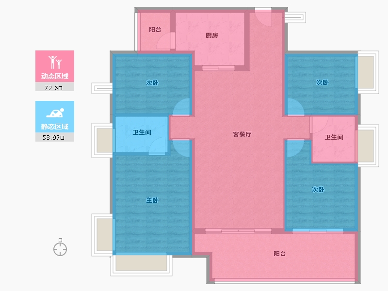 广东省-湛江市-保利海上大都汇-114.41-户型库-动静分区