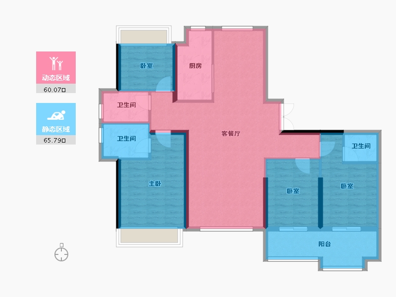 安徽省-阜阳市-东湖世纪城-113.36-户型库-动静分区