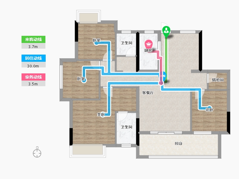 江西省-赣州市-南康·居然大观-104.00-户型库-动静线