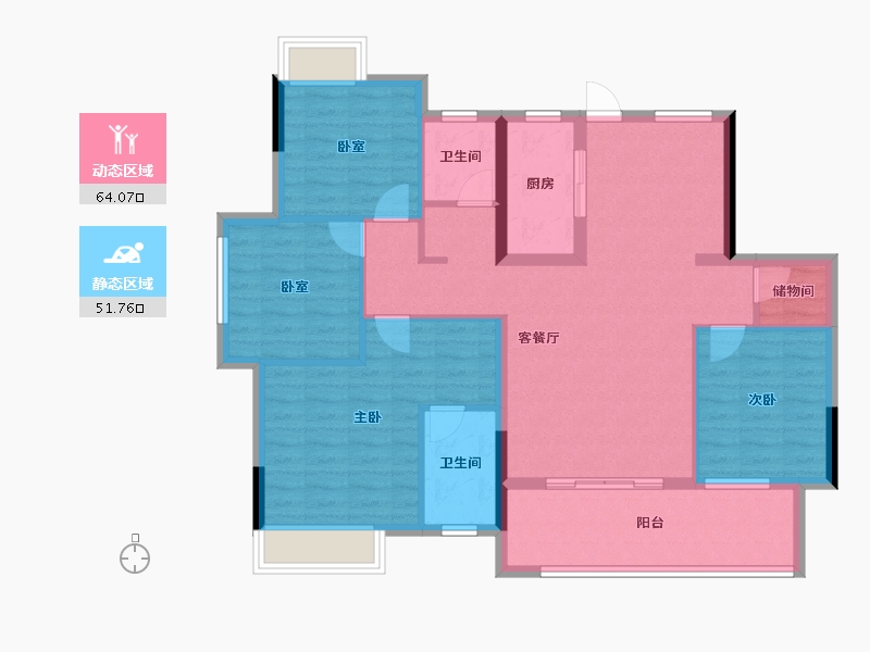 江西省-赣州市-南康·居然大观-104.00-户型库-动静分区