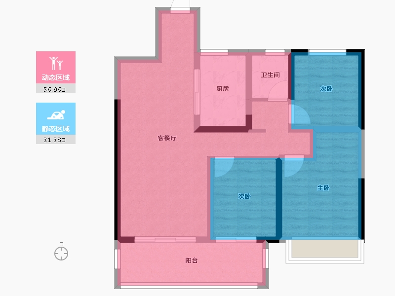 湖南省-常德市-常德鼎城吾悦广场-78.20-户型库-动静分区