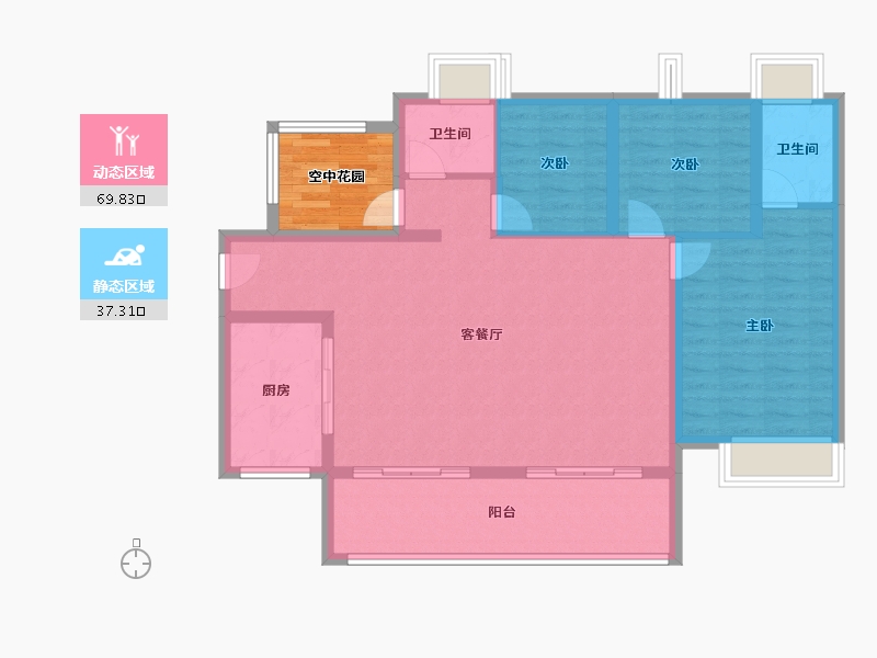 广东省-湛江市-保利海上大都汇-102.41-户型库-动静分区