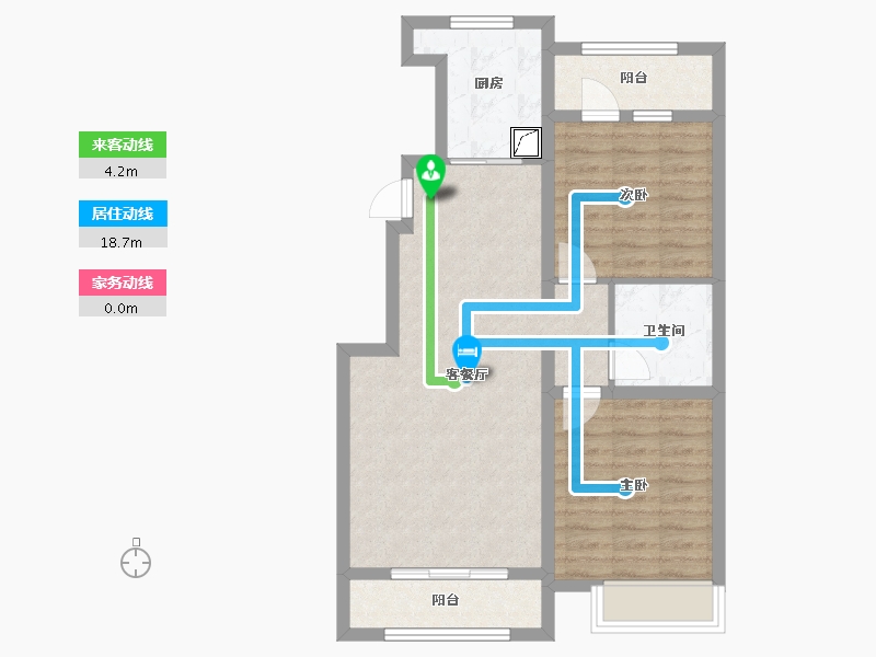 河北省-廊坊市-中远·泷玺臺-72.61-户型库-动静线