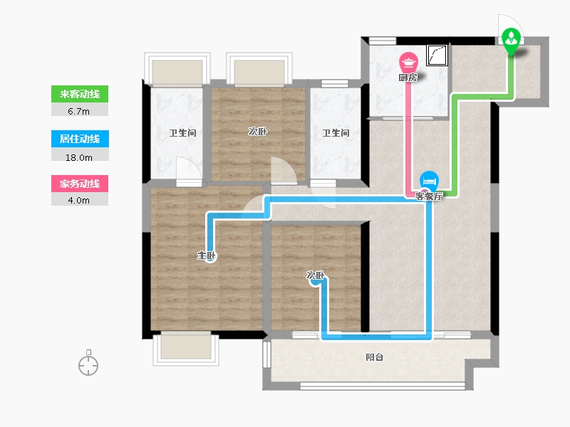 江苏省-镇江市-四季风华-91.00-户型库-动静线