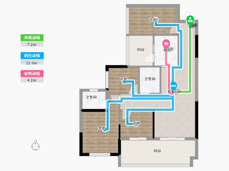 四川省-遂宁市-锦绣豪庭东苑二期-101.05-户型库-动静线