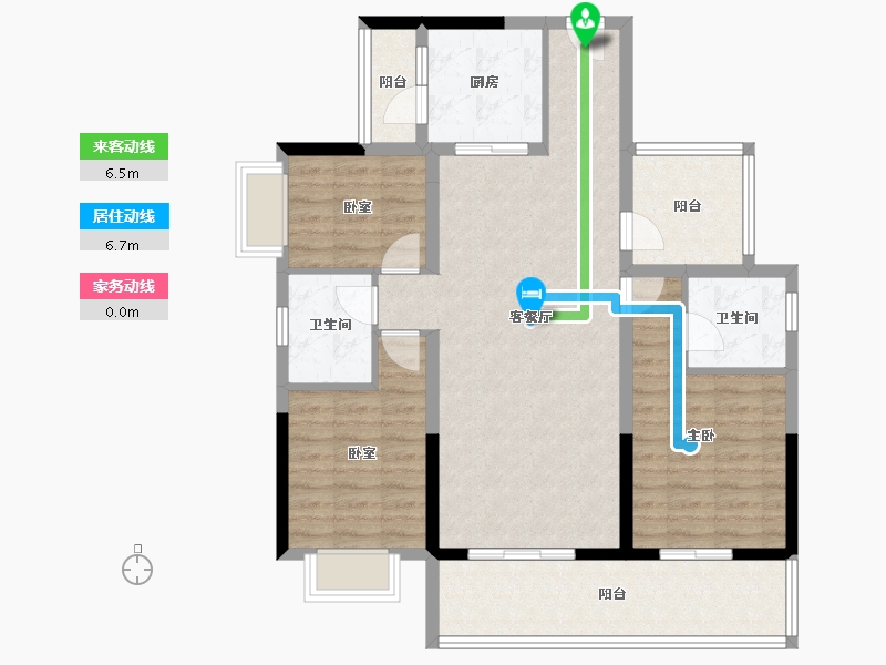 广东省-湛江市-方圆雅颂御府-98.40-户型库-动静线