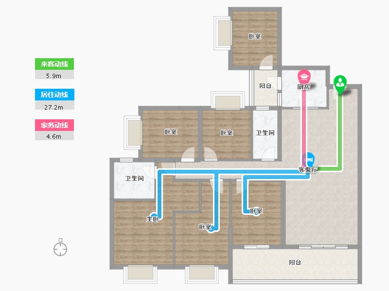 广东省-湛江市-奥园世耀中心城-143.17-户型库-动静线