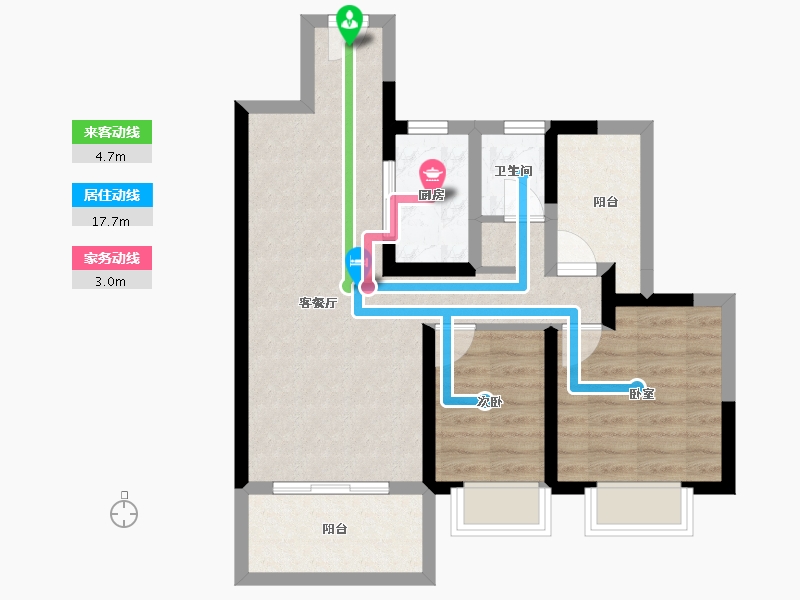 湖南省-永州市-嘉信悦府-64.02-户型库-动静线