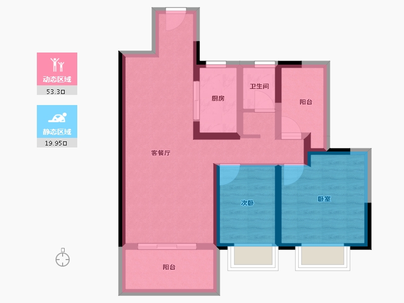 湖南省-永州市-嘉信悦府-64.02-户型库-动静分区