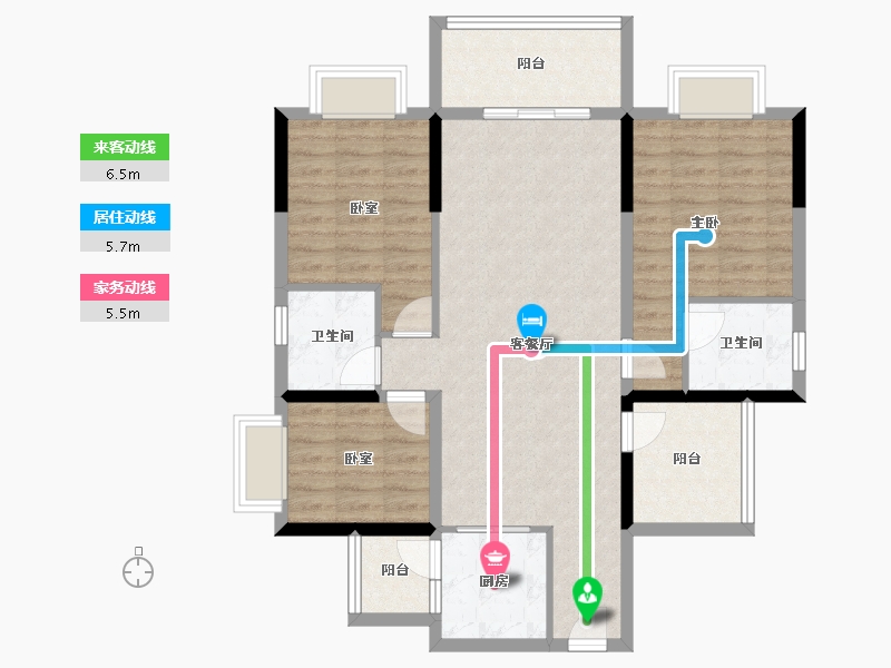 广东省-湛江市-方圆雅颂御府-92.00-户型库-动静线